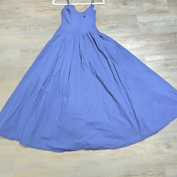 Navy Blue Sleeveless Gathered Waist Maxi Dress - Picture 9 of 13